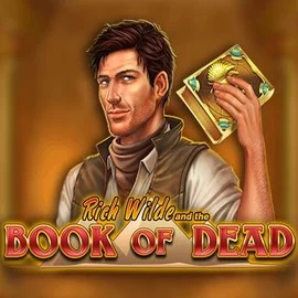 Book of Dead logo by Play'n GO at Vanguards Casino