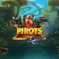 Pirots X game by ELK Studios – logo hosted on Vanguards Casino